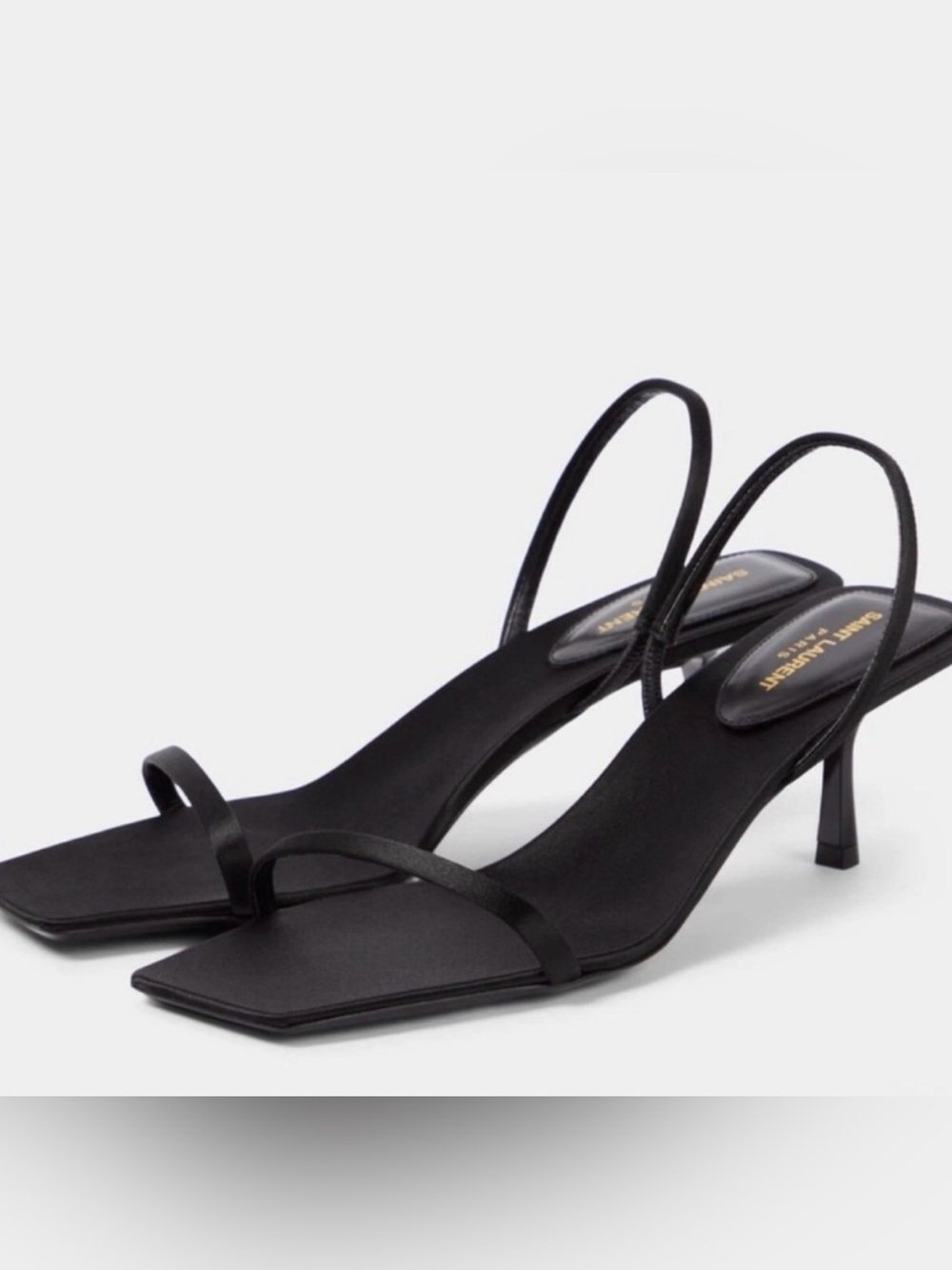 Saint Laurent Black Slingback Heels